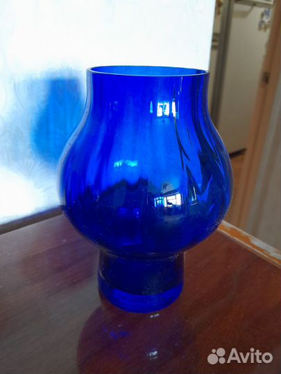 Вазы, салфетницы (кобальт. и бутыл. стекло) - 5 шт