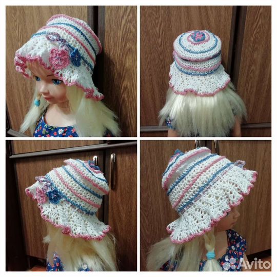 Вязаные панамки, косынки