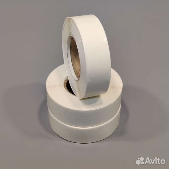 Наклейки круглые прозрачные