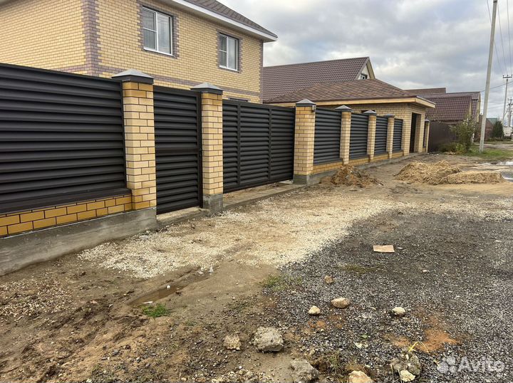 Установка забора жалюзи