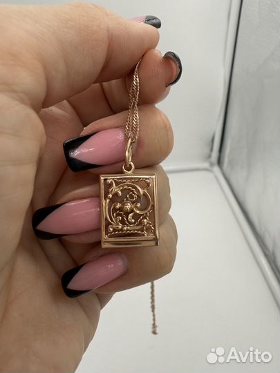 Золотая подвеска Филигрань 583 СССР Москва