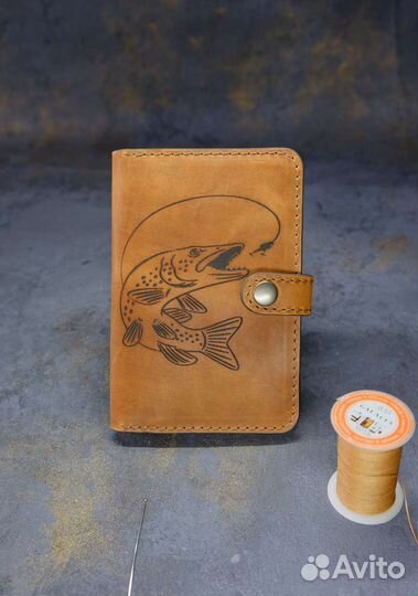 Обложка для документов натуральная кожа