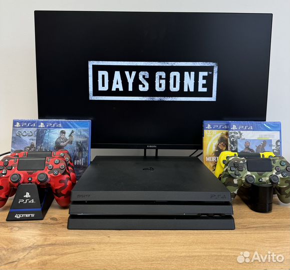 Sony PS4 pro 1 tb 500 игр подписка на 2 м