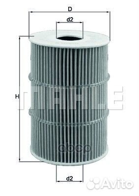 Фильтр масляный OX378D Mahle/Knecht