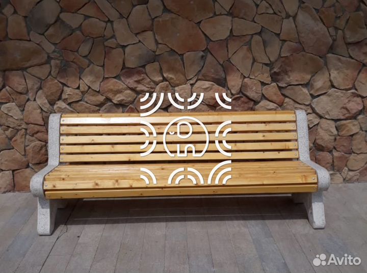 Лавочка из бетона Классик у слон декор бетон