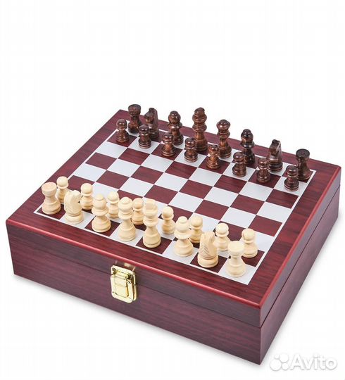 Подарочный набор фляжка 500 мл с шахматами 