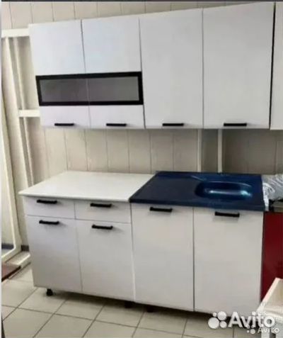 Кухонный гарнитур рио белый глянец 1.6 м