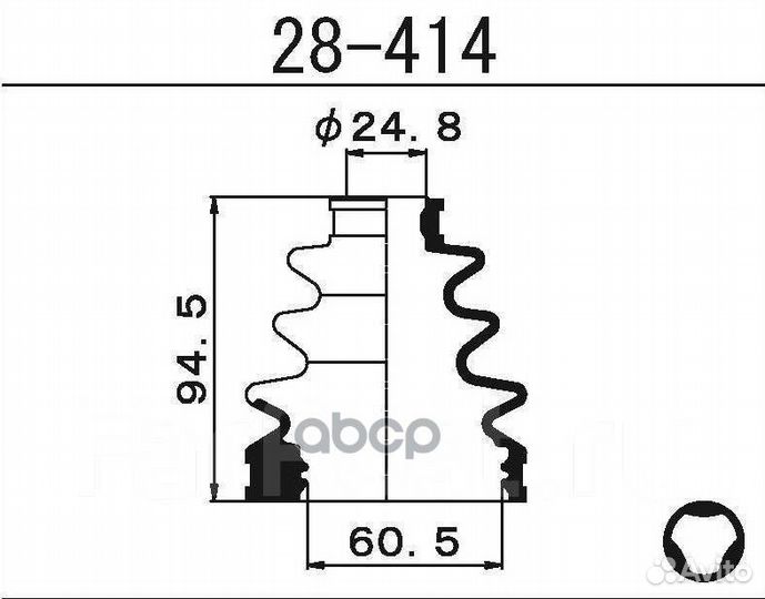 Пыльник ШРУСа FB2084 (21x60,5x94,5)