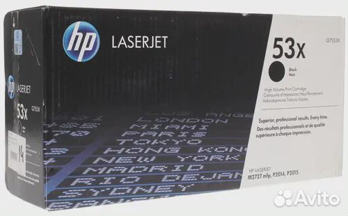 Картридж лазерный HP 53X (Q7553X) черный, с чипом