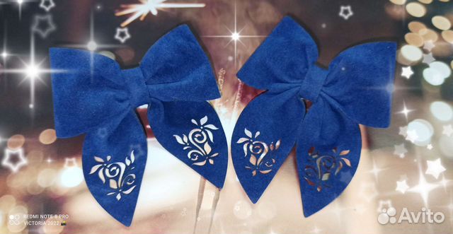 Бант из замша