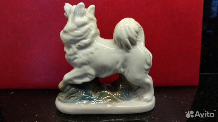 Статуэтка «Лайка», фарфор, Гжель, СССР 1950-е