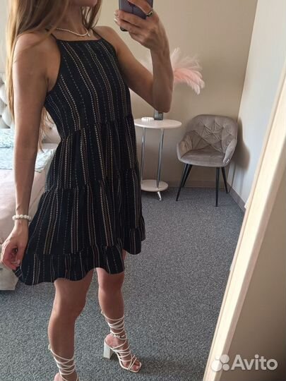 Платье черное для девушки подростка xxs