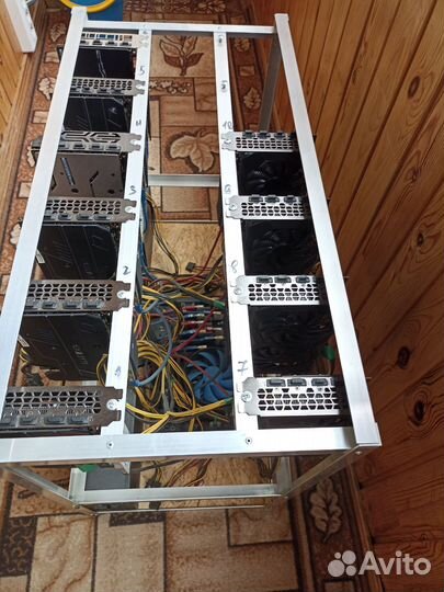 Риг на видеокартах 8шт.-2060 2шт.-1660super