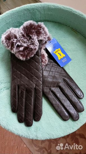 Перчатки женские кожаные 7 размер
