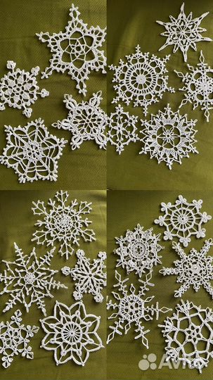 Снежинки вязаные крючком