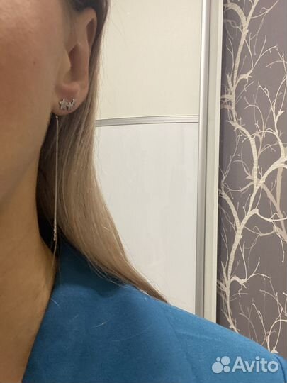 Серьги серебрянные sunlight