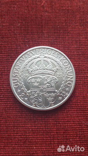 Швеция 2 кроны 1921г