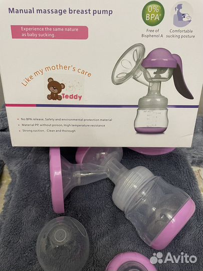 Молокоотсос ручной, силиконовые накладки в подарок