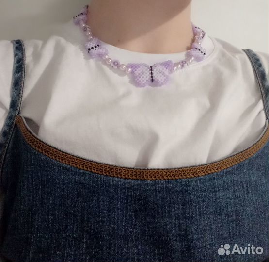 Ожерелье чокер из бисера