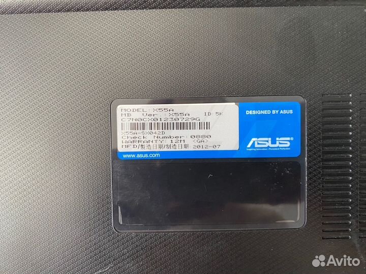 Ноутбук asus x55a