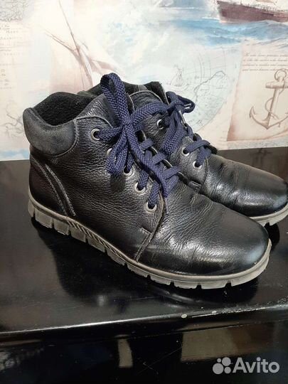 Ботинки кожаные демисезонные для мальчика