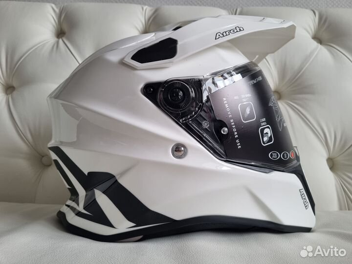 Шлем Эндуро airoh commander color white gloss