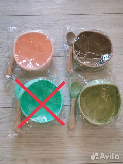 Посуда детская силиконовая не скользящая