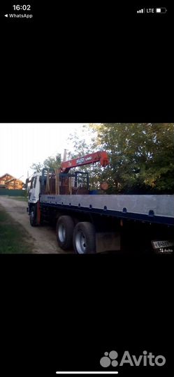 Аренда и услуги манипулятора, стрела 5 т, 10 м, борт 10 т, 7.2 м