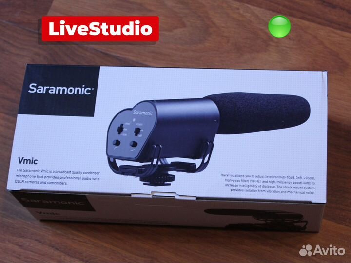 Микрофон Пушка Накамерный Saramonic Vmic. Новый