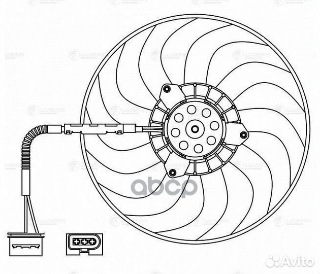 Вентилятор радиатора Skoda Octavia (96) /VW Gol