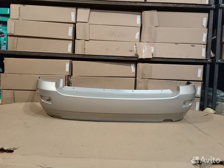 Бампер задний лада калина универсал серебристый