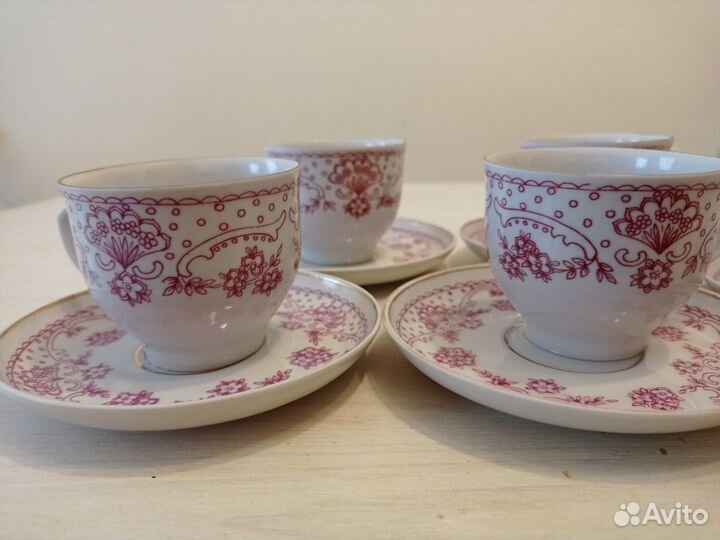Фарфоровые кофейные чашки минского завода СССР