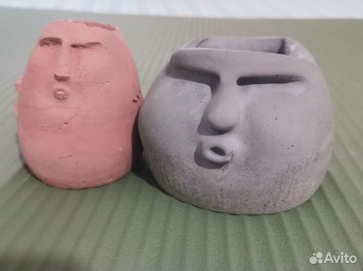 Кашпо подсвечники из бетона и гипса