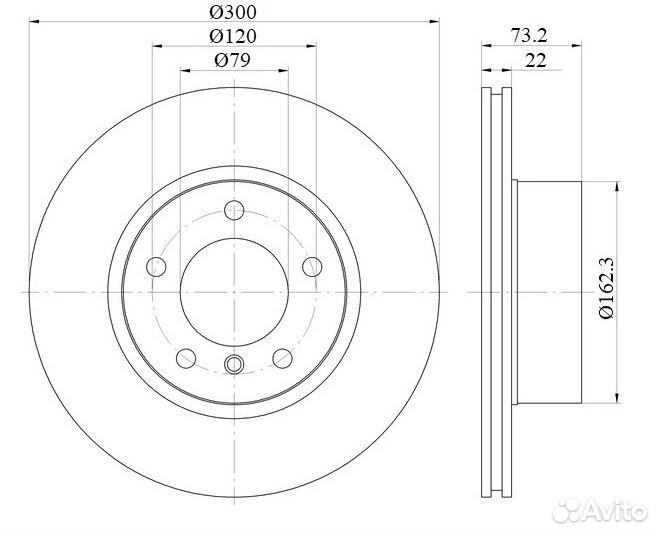 Диск тормозной передний BMW 1(F20) / 3(F30)