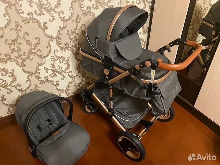 Детская коляска трансформер 3 в 1 BibiKids Q3, для