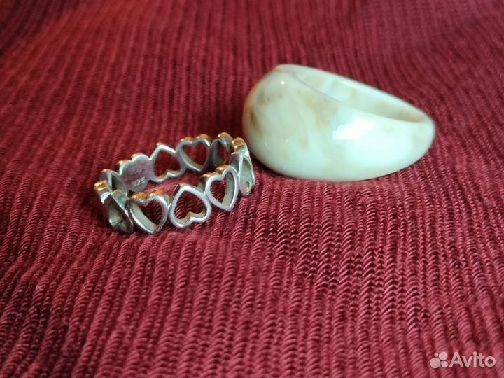 Кольцо серебро 925