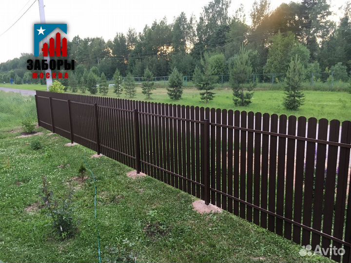 Забор из профнастила / штакетник / с доставкой