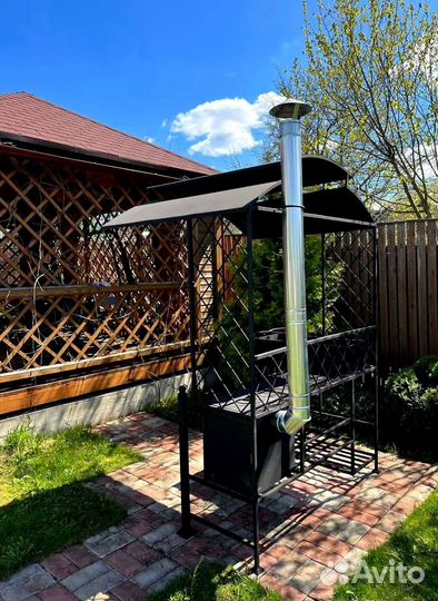 Мангал с печью