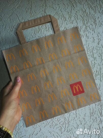 Пакет крафтовый Macdonald's новый оригинал