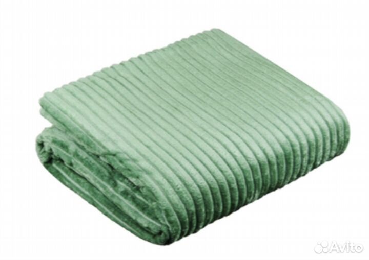 Красивый зеленый плед новый 180 на 200 см
