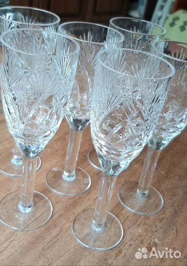Фужеры и стопки хрустальные СССР