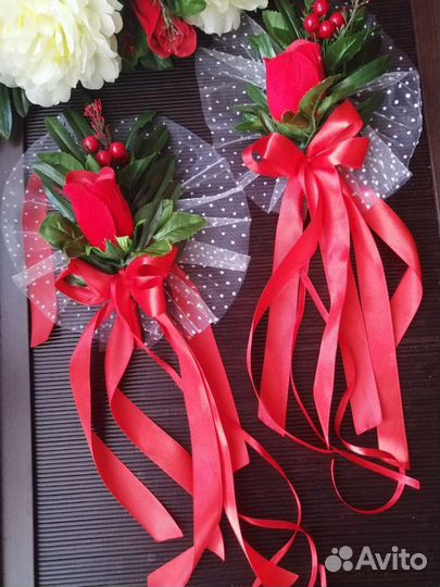 Свадебные украшения на машину. Оформление авто