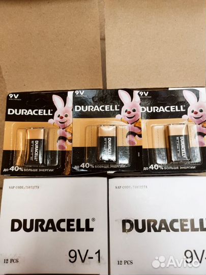 Батарейка крона, Duracell 9v