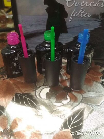 Гель лаки неоновые 6 штук