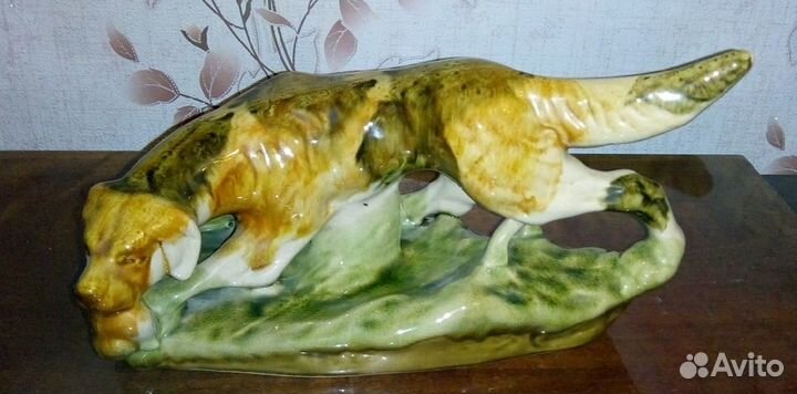 Статуэтка СССР. Собака охотничья Сеттер с дичью