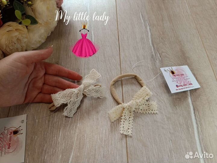 Ретро повязки бант для девочки новые