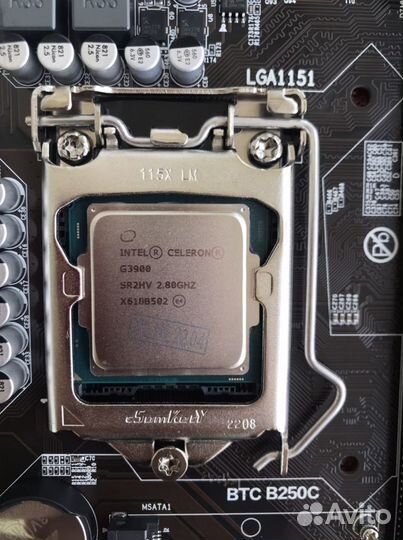 Материнская плата B250c с процессором G3900