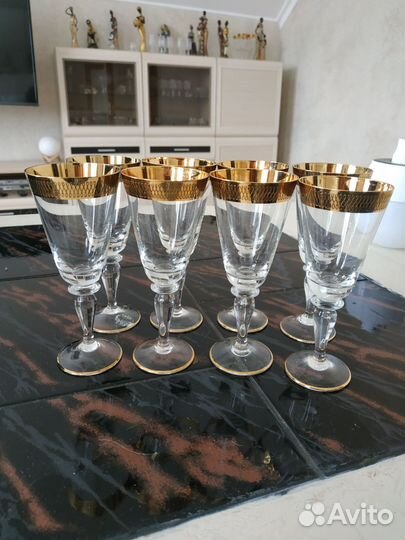 Фужеры и рюмки Богемия Чехия