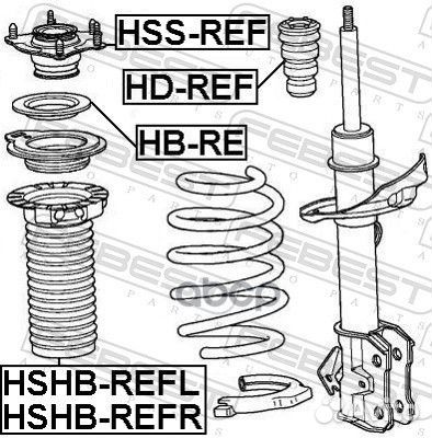 Пыльник амортизатора hshb-refr Febest