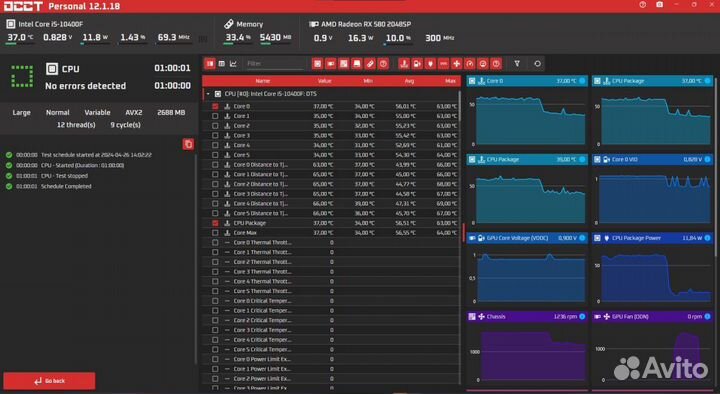 Игровой пк Intel Core i5 10400f RX 580 8GB RAM16GB